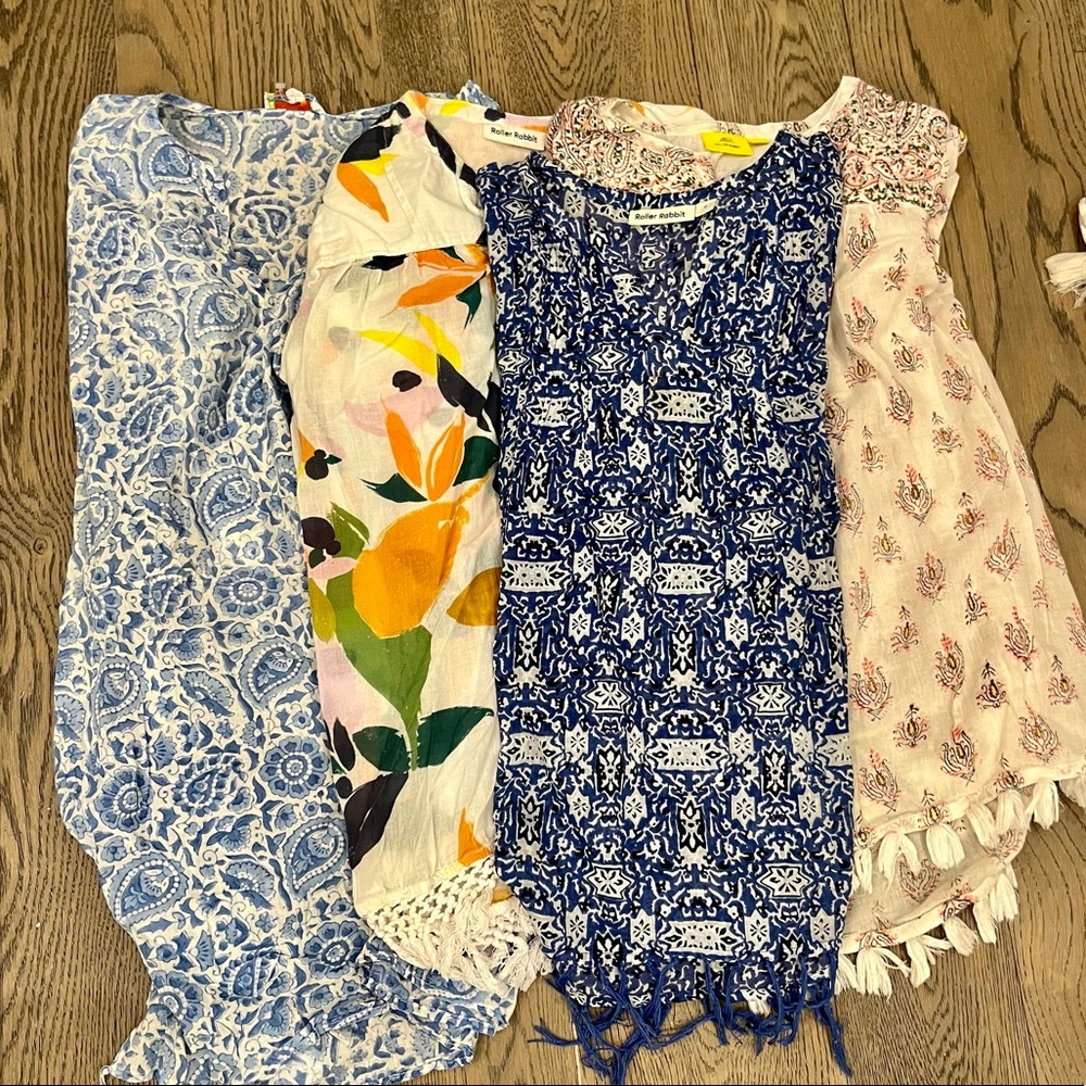 4 Roller Rabbit Size 12 Coverups FOR THE PRICE OF ONE!!